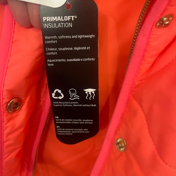 J. Crew Puffer Vest NWT | Neon Pink/ Orange | Size Small - Picture 7 of 9